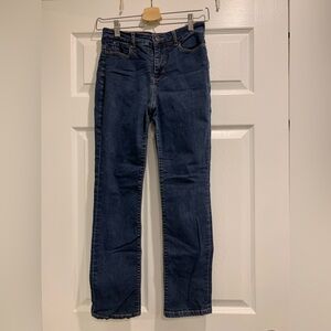 Talbots Dark Blue Faded Straight Leg Jeans-Size 2P- Fits like Skinny